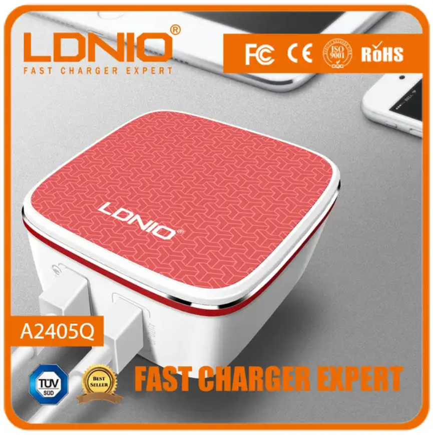 18W LDNIO A2405Q mobile 2 USB Charger ,Quick Charge Universal QC 3.0 USB charger