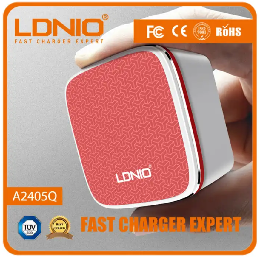 18W LDNIO A2405Q mobile 2 USB Charger ,Quick Charge Universal QC 3.0 USB charger