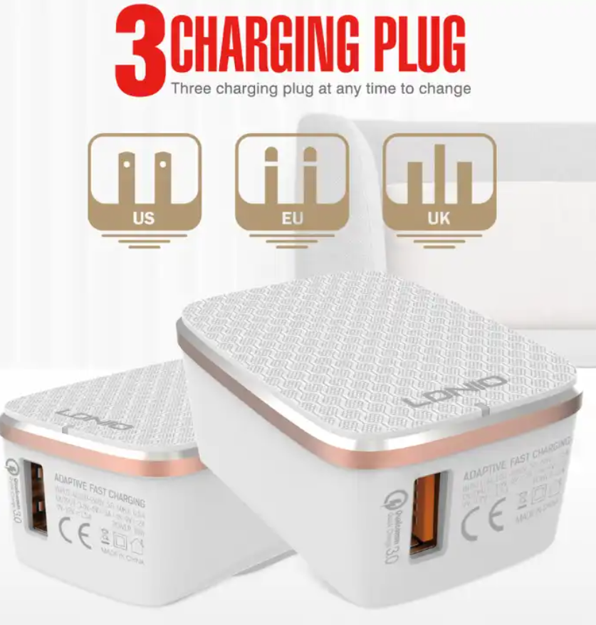 LDNIO Quick Charging QC 3.0 USB Wall Charger