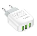 3-port 3.4A USB Multi Charger, LDNIO Auto ID Quick and Stable universal triple USB Travel Wall Charger