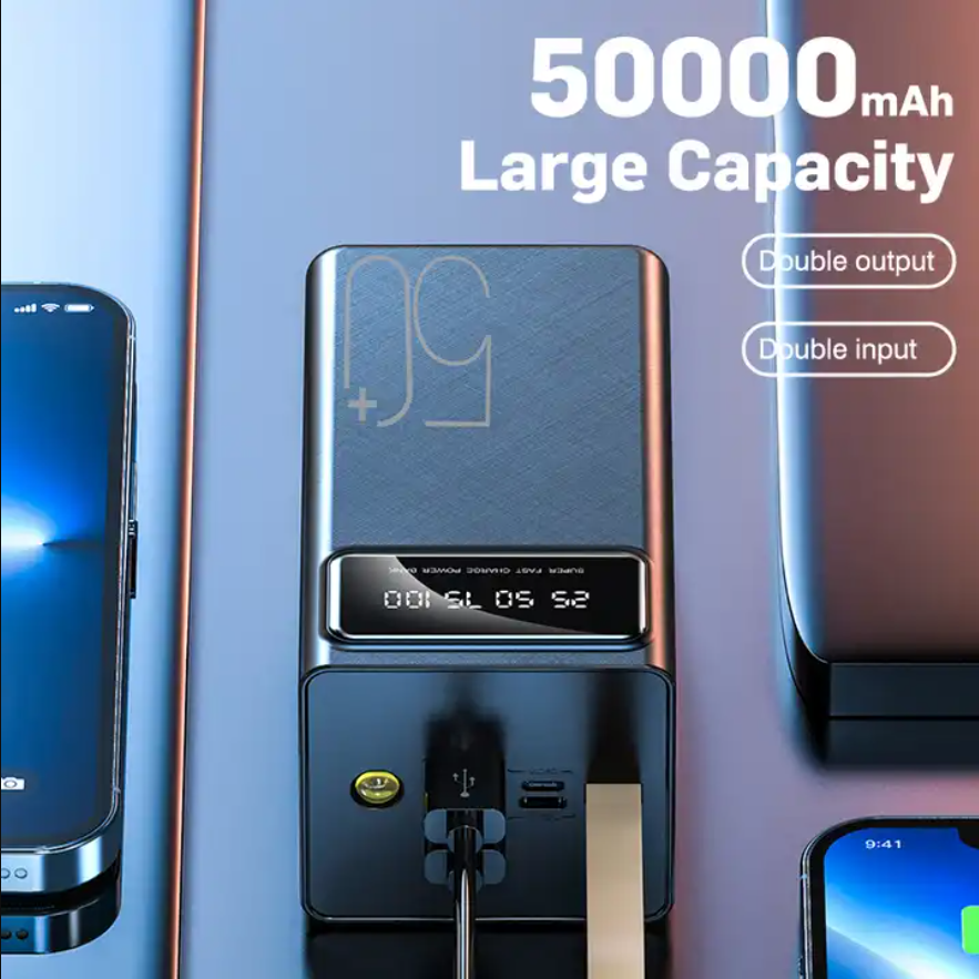 50000Mah Powerbank Power Bank 50000 Mah Four Port 12v output Digital