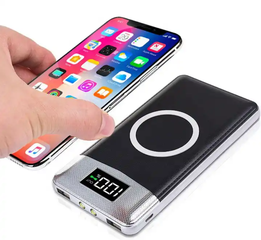 Wireless Power Bank 10000mah , led light battery charger power bank portable charger power bank