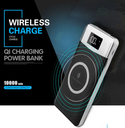 Wireless Power Bank 10000mah , led light battery charger power bank portable charger power bank