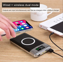 Wireless Power Bank 10000mah , led light battery charger power bank portable charger power bank