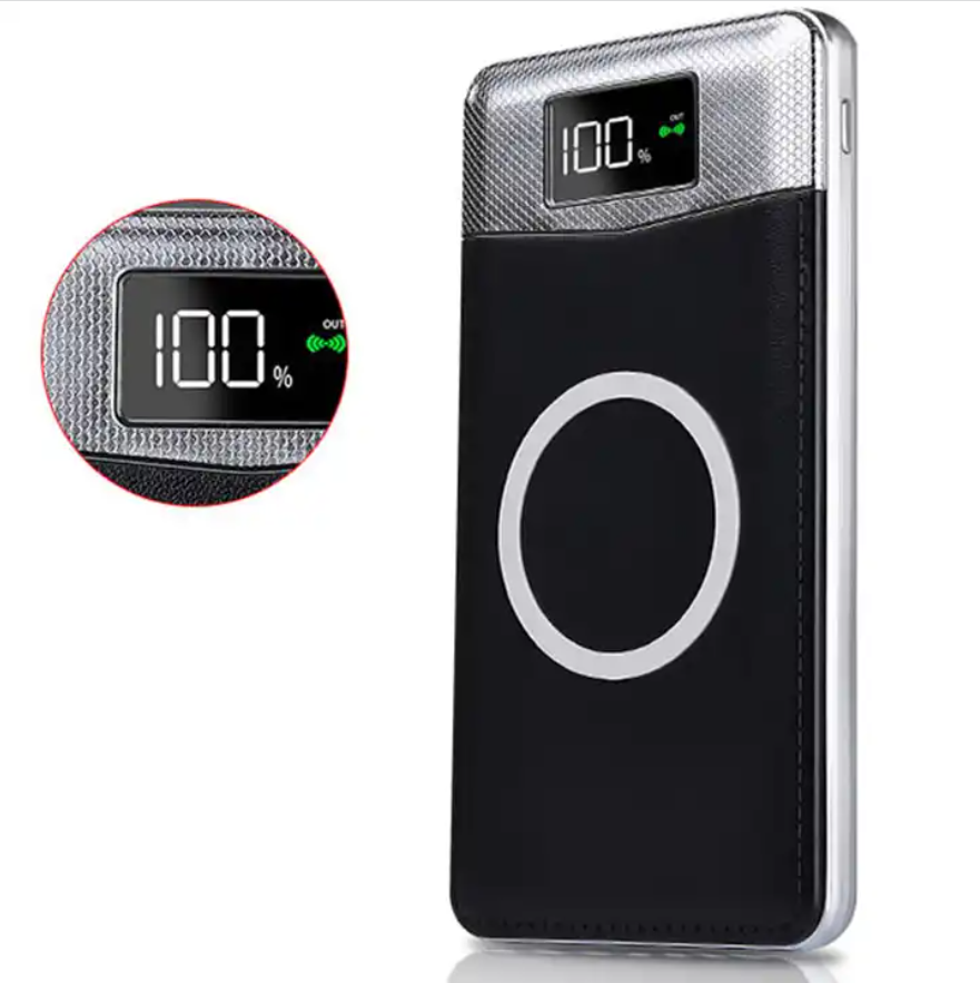 Wireless Power Bank 10000mah , led light battery charger power bank portable charger power bank