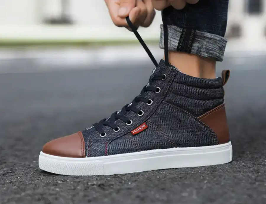 Denim High-top Canvas Shoes