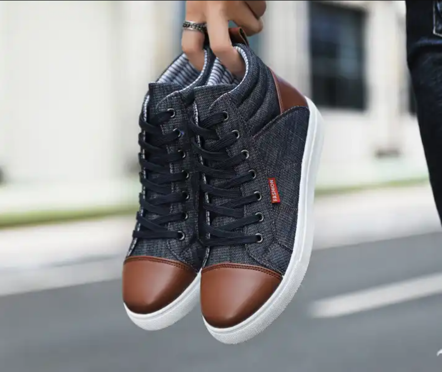 Denim High-top Canvas Shoes