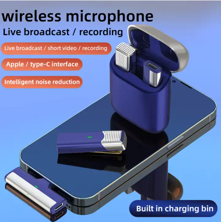 USB Condenser Headset Recording Mini Lavalier Mobile Phone Wireless Microphone Professional