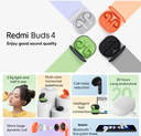 Xiaomi Redmi Buds 4 Lite Portable Wireless Headphones TWS Audio Noise Cancelling Earbuds Earphones