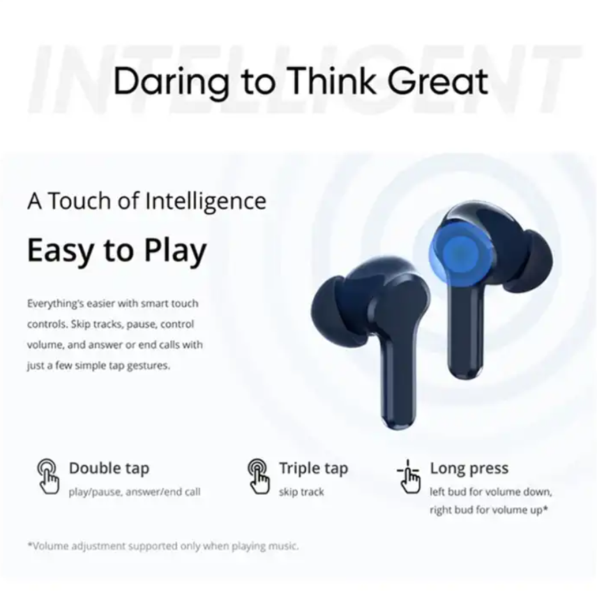 Realme Buds T100 AI ENC Smart Call Noise Reduction Wireless In-Ear Earphones