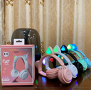 Cat Ear Gaming Headset Wireless Headphone TWS Earbuds Over Ear LED Stereo with Microphone Adjustable Kids' Bluetooth Earphones