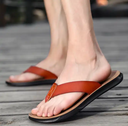 Men Sandals Leather Flip-flops Outdoor  Slippers