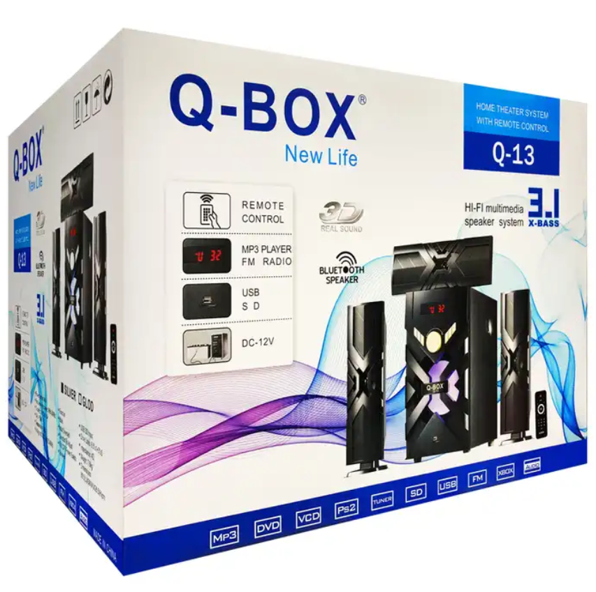 Q-BOX Q-13 , 3.1 Home Theatre sound system High tech multimedia active speaker