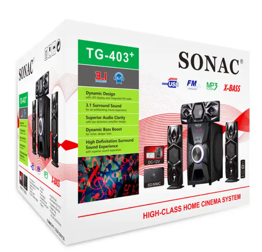 SONAC TG-403+ New hometheatre home theatre sound gaming speaker wireless 30w portable speaker