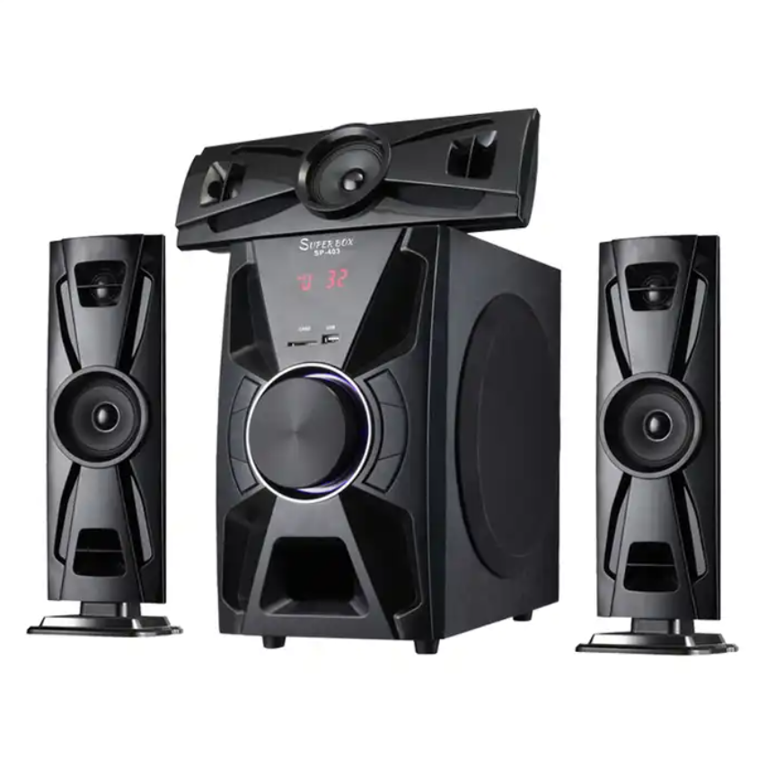 SUPER BOX SP-403 , New sound insulation sound diffuser audio speaker 2262 h Woofer Theatre Sound Speaker System 3.1