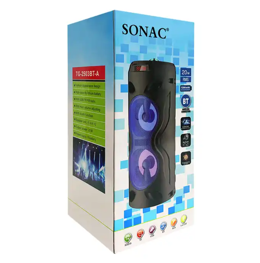 SONAC TG-2503BT-A 20W 1200mh Battery Out Door Portable Speaker Sound Box