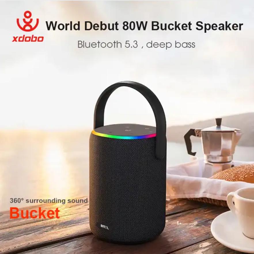 Xdobo BMTL 60W Custom LOGO Stereo Sound Deep Bass stereo Wireless Outdoor Speaker Boombox waterproof blue tooth speakers