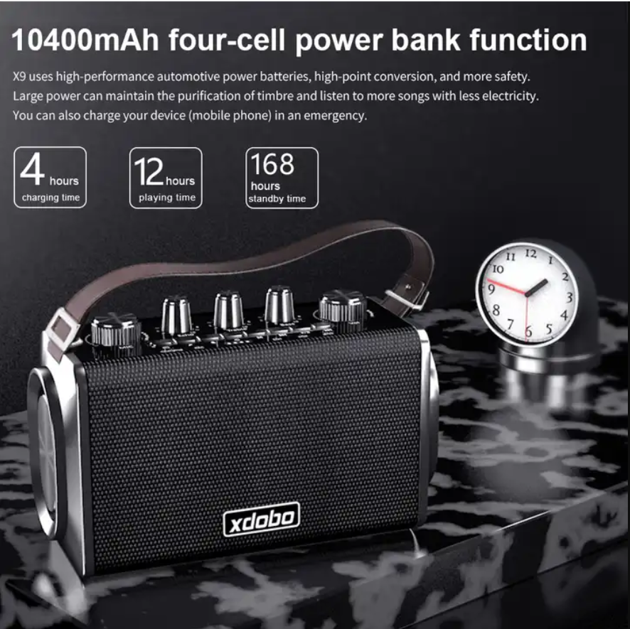 XDOBO X9 Rechargeable Amplifier wired mic karaoke 60W party box blue tooth speaker sound box with USB