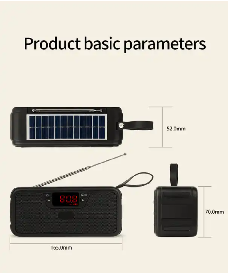 Xdobo New Model Solar energy Speaker with Flashlight FM Radio TWS Dual Function BT Speaker