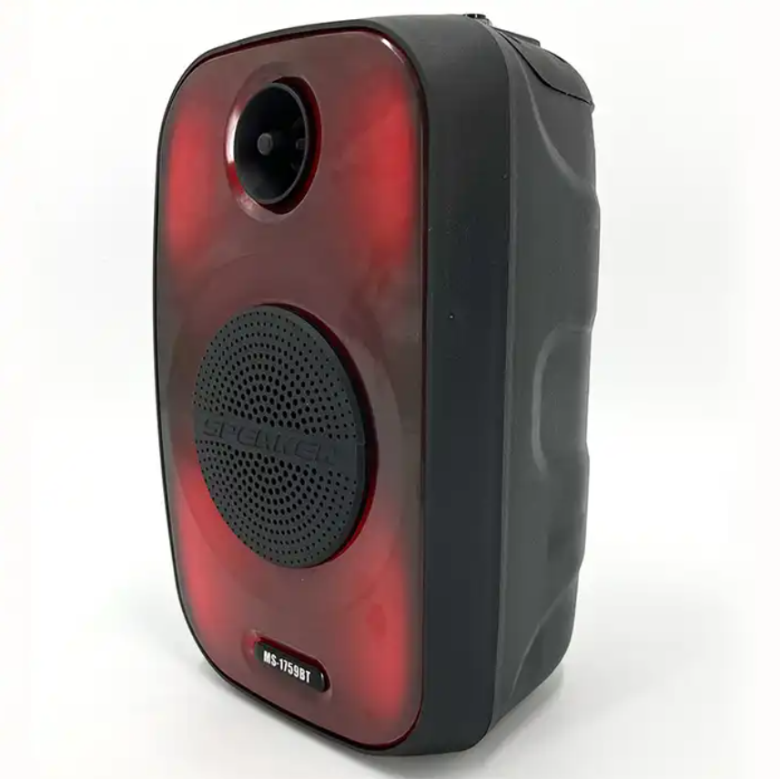 Museeq Mini Stereo Sound System Built-in Microphone with Flame Lights DJ Bass Portable Bluetooth Wireless Party Speakers