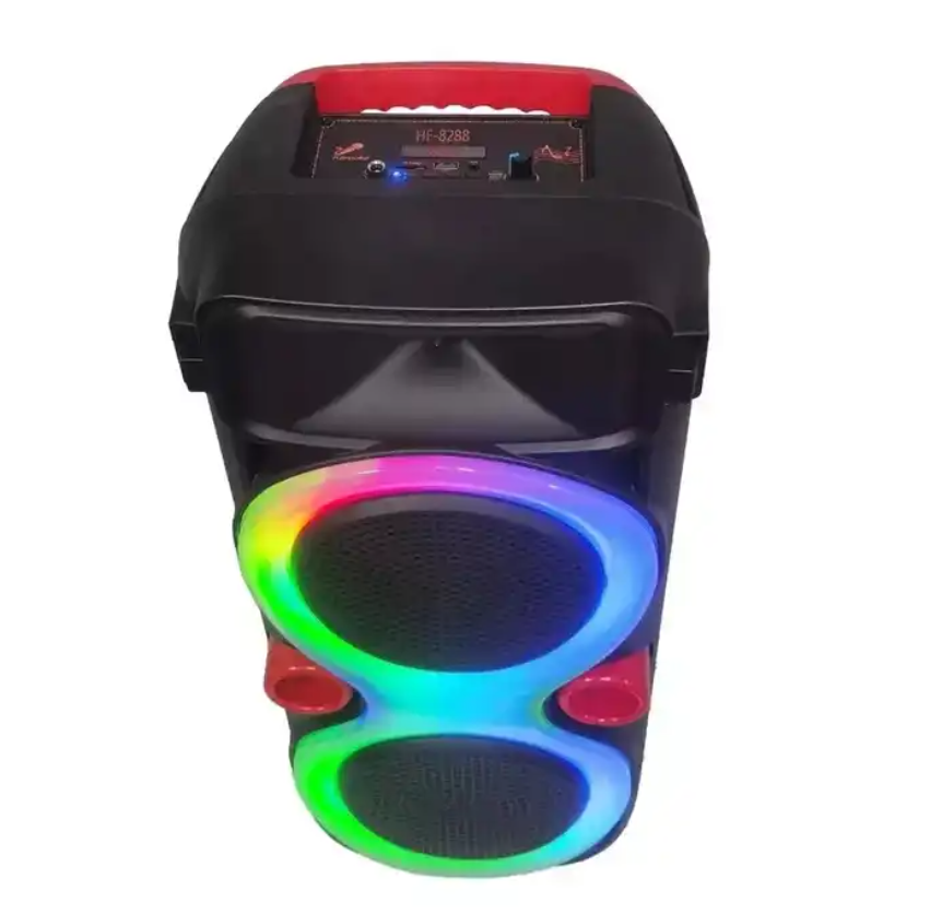 Museeq Bluetooth Pa Speakers System Outdoor Powered DJ Par Speaker Professional Dual 8'' Bass Active Tower Trolly Party Speaker