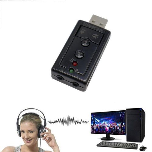 Sound Card USB2.0 Virtual 7.1 Channel Stereo 3.5mm Headphone Audio Adapter