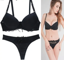 Women Push-Up Deep V Bra Sets