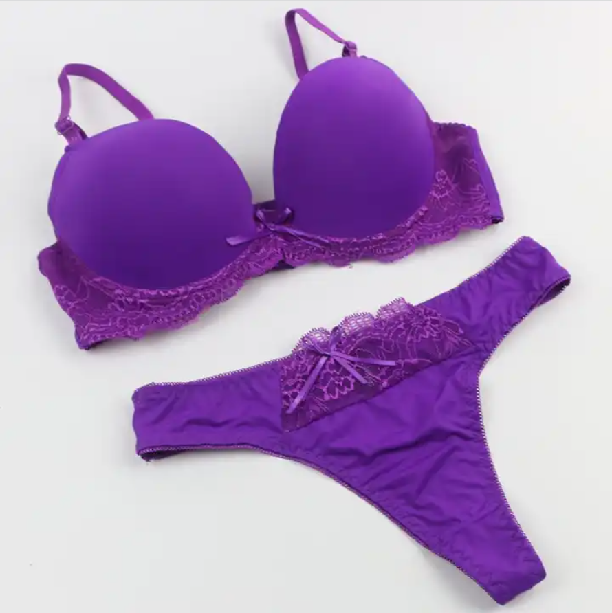 Women Push-Up Deep V Bra Sets