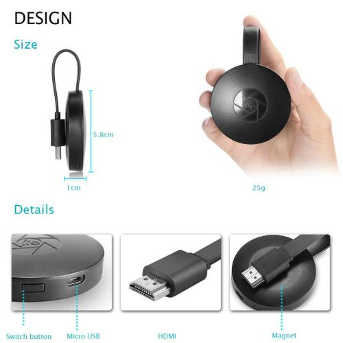 Google Chromecast HDMI 4K TV Streaming Dongle - Black