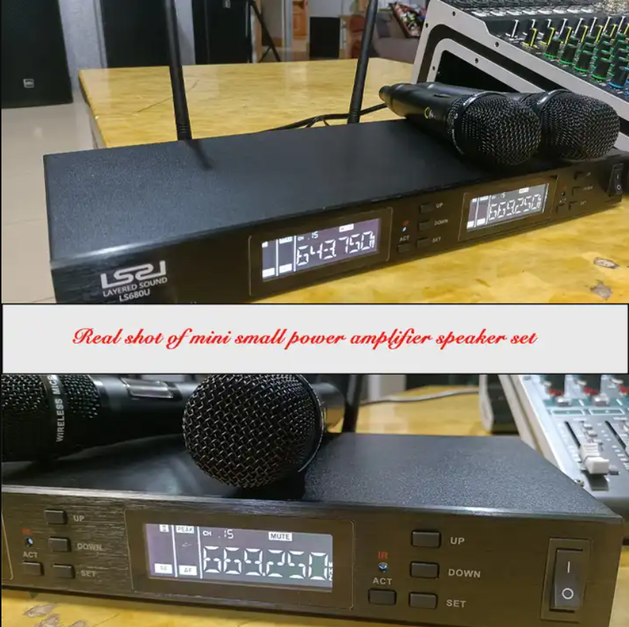 LS680U professional speakers wireless microphone KTV sound system second-line receiving conference performance microphone