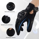 Riding Tribe Motorcycle Riding Gloves Touching Screen Hard Knuckle-Blue