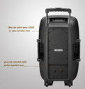 Portable PA System , BT Recharged Portable Speaker With Handle And Wheels