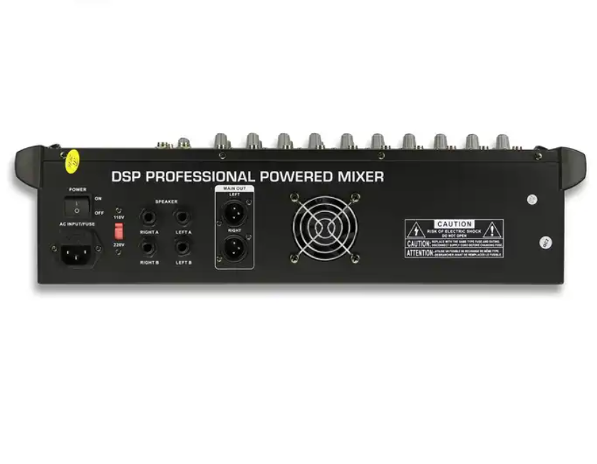 Professional 10-Channel Mono Audio Mixer, Phenyx Pro Sound Card with 5-Band EQ, Built-in Effects, BT Function, USB