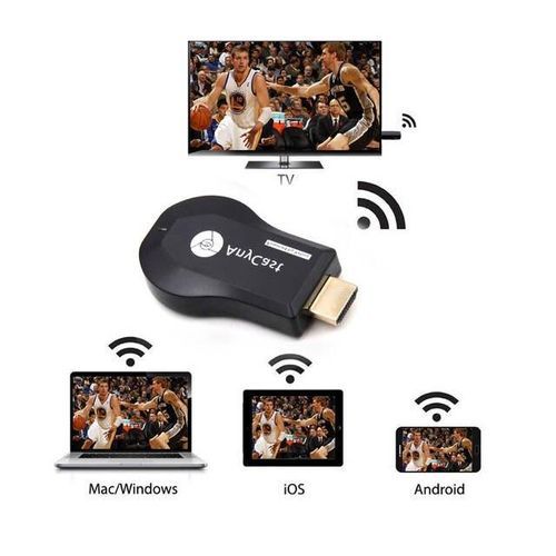 M9 Plus Anycast WiFi HDMI Display TV Dongle - Black