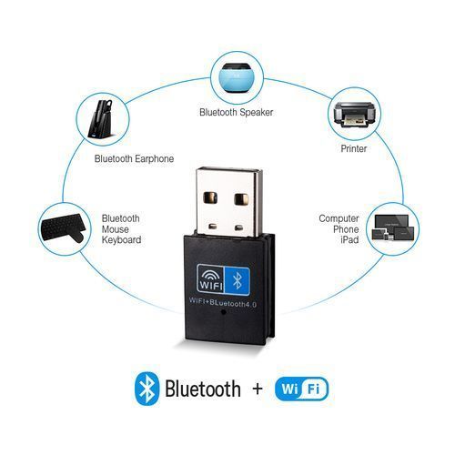 Wifi +Bluetooth 4.0 Adapter -Black