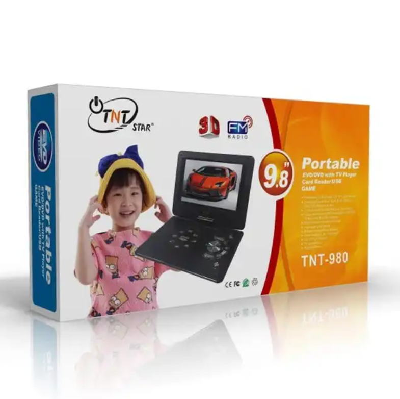 TNT STAR TNT-980 New design 9.8 inch portable DVD player with tv