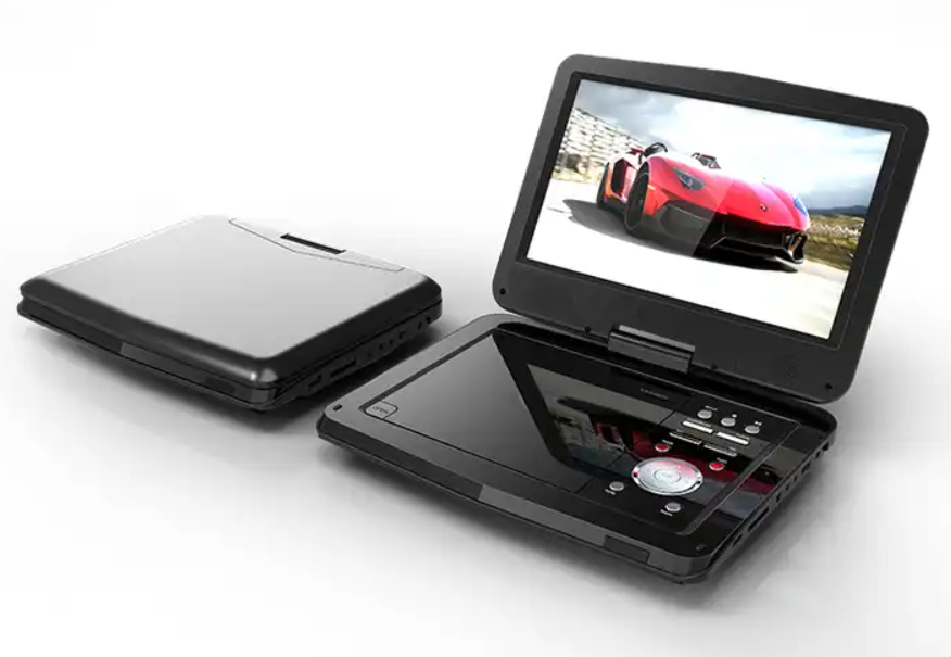 11.5" Portable DVD Player Built-in Rechargeable Battery, 9" Swivel Screen, Support CD/DVD/SD Card/USB