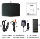 11.5" Portable DVD Player Built-in Rechargeable Battery, 9" Swivel Screen, Support CD/DVD/SD Card/USB