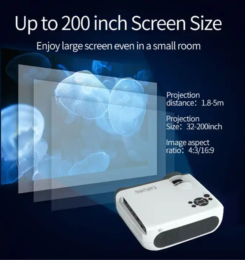 Mini Portable LED Video Projector, Native 1280x720 resolution, support 1080p