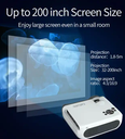 Alston — Portable LED projector Full HD, Wi-Fi, Bluetooth, Android, 3000 Lumens, 1280x720p, 1080p compatible