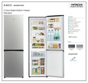 RB410PUN6PSV HITACHI Fridge 320 LITERS BOTTOM FREEZER  - PREMIUM SILVER