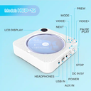 Portable CD Player with Bluetooth 5.0 Receiver Large Sound Output Support MP3 Playback FM Radio USB2.0 Interface