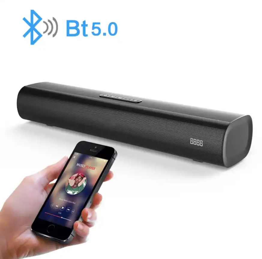 Smart Sound Bars Easy Connect With Television TV PC Smart Phone Tablet PC, Sound Bar Speaker With Wireless Connection