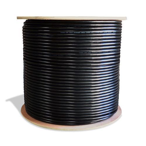 Cat6 Shielded FTP 1000ft Solid Outdoor Network Cable -Black