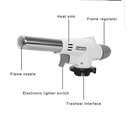 Gun Torch Flame Welding Ignition Lighter Butane Gas - Silver