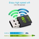 G38 2 In One AC600 Wifi Adapter And Bluetooth Dongle 802.11 -Black