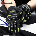 Riding Tribe Motorcycle Riding Gloves Touching Screen Hard Knuckle-Green