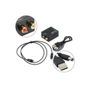 Digital Optical SPDIF Coax To Analog RCA Audio-Black