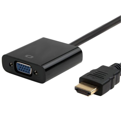 HDMI 19 Pin Male To VGA Female Cable Adapter - Black