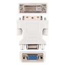 Dvi 25 Pin Male To Vga 15Pin Female Adapter -White